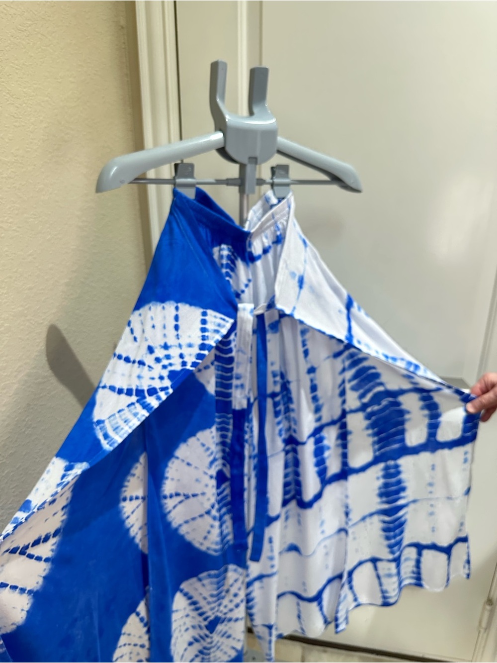 Blue and White Tie-Dye Pants